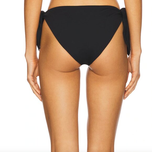 NEW Susana Monaco Adjustable Tie Bottom in Breathe Black Small S - Picture 3 of 3